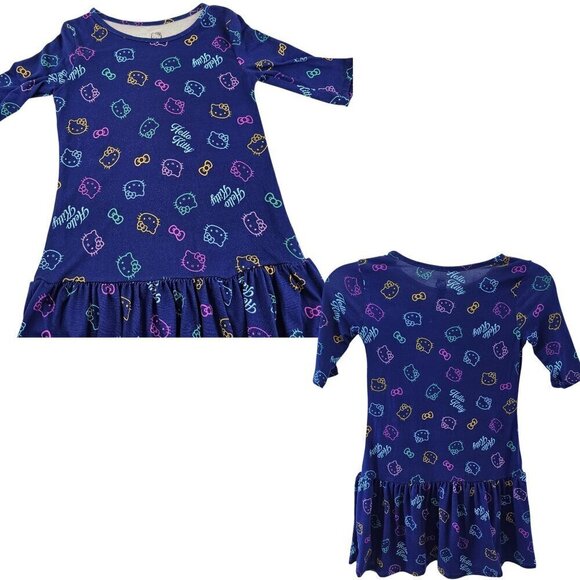 Hello Kitty Blue Signature Kitty Cat Jersey Knit Soft Dress – Small/Medium NWOT - Picture 9 of 16